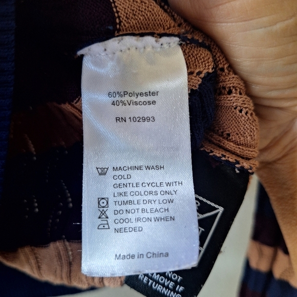 Jason Wu Womens Textured Lightweight Striped Sweater Crew Neck Stretch Size S - Picture 4 of 7